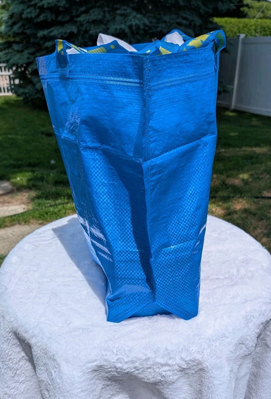 IKEA 10 Gallon BLUE BAGS Lot Of 3 Shopping Grocery Laundry Storage Strong FRAKTA