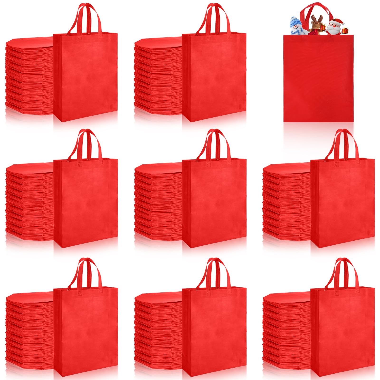 120 Pcs Non Woven Tote Bags Bulk 11.8 x 4 x 15 Inch Large Reusable Gift Bag F…