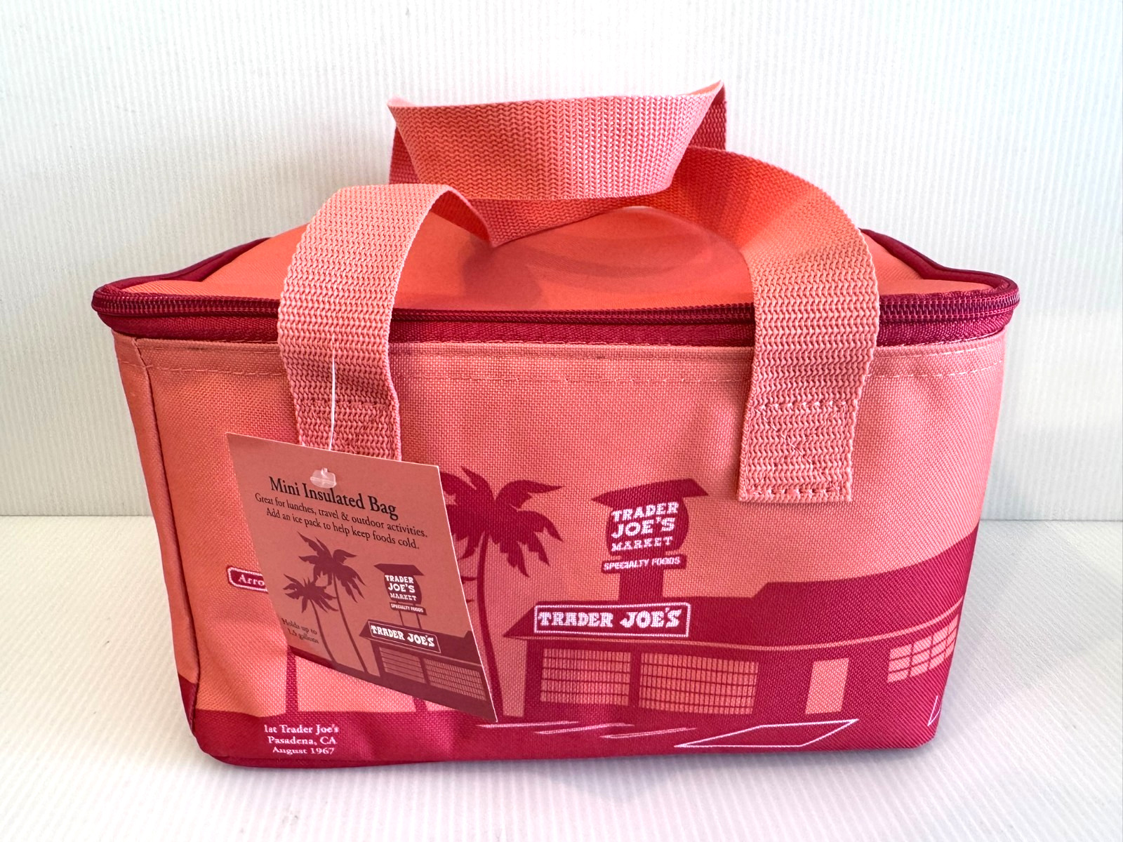Trader Joe’s Mini Insulated Bag ~ Coral ~ Discontinued NWT