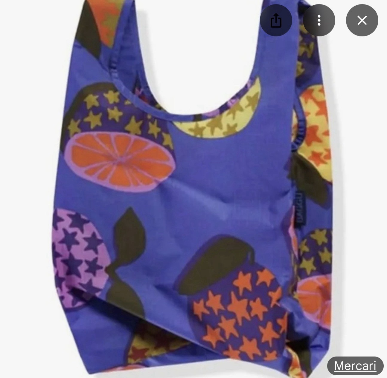 Baggu Standard Bag Tote Collaged Fruits Recycled Nylon NWT