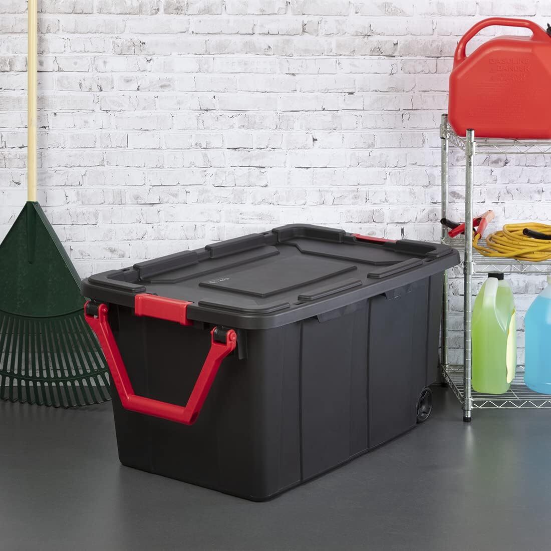 Plastic 40 Gallon Lidded Home Storage Bins new unused