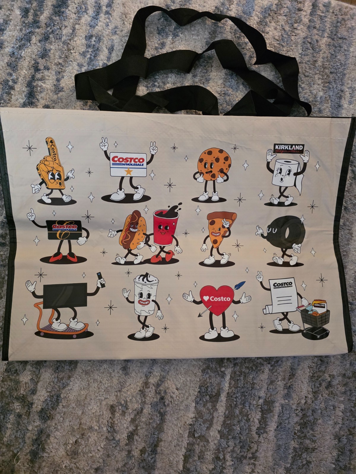 Keep Cool Costco Character Theme Reusable Tote Bag with Dual Cupholders Inside