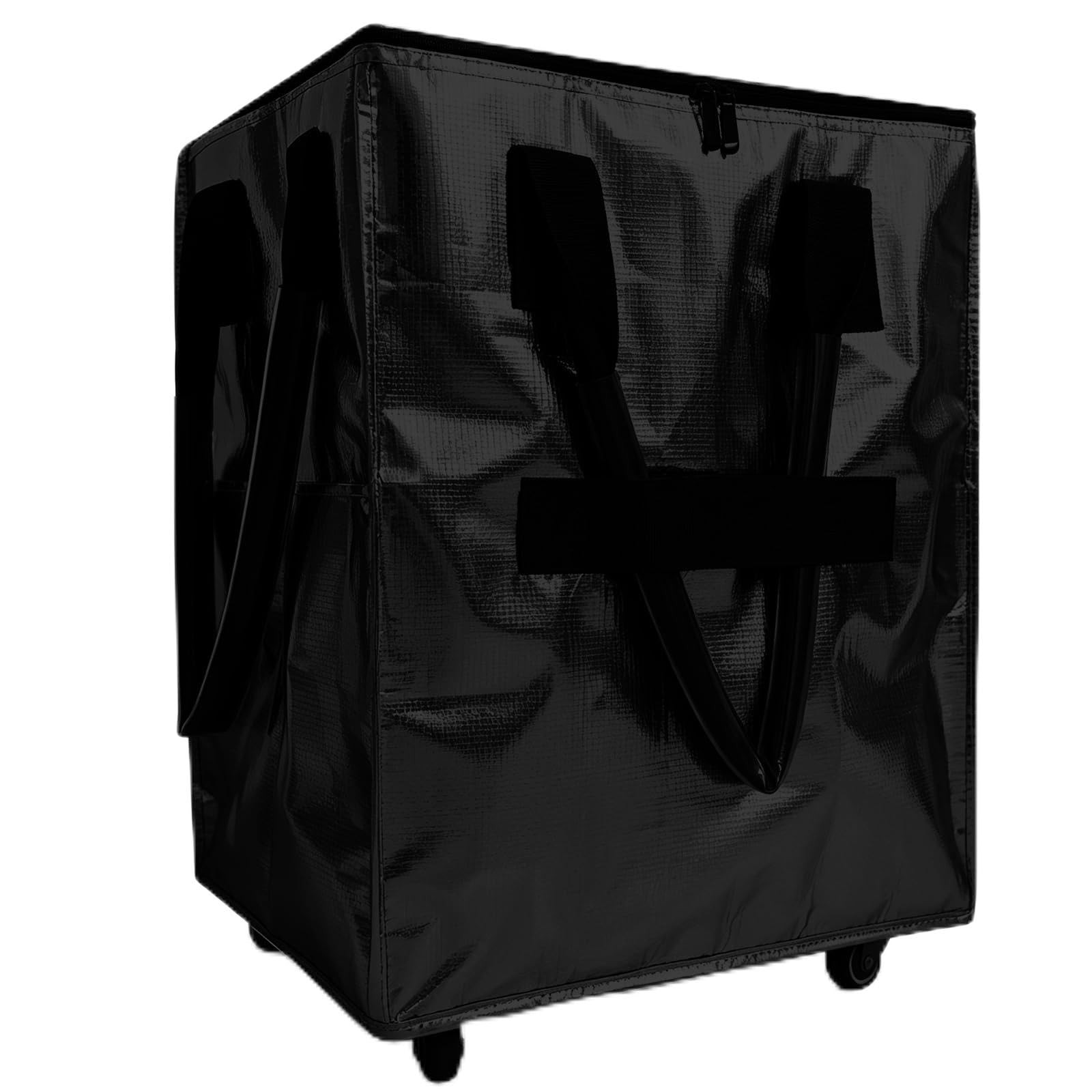 Rolling Tote Bag with Wheels Reusable Grocery Bags on Wheels for Laundry Camp…