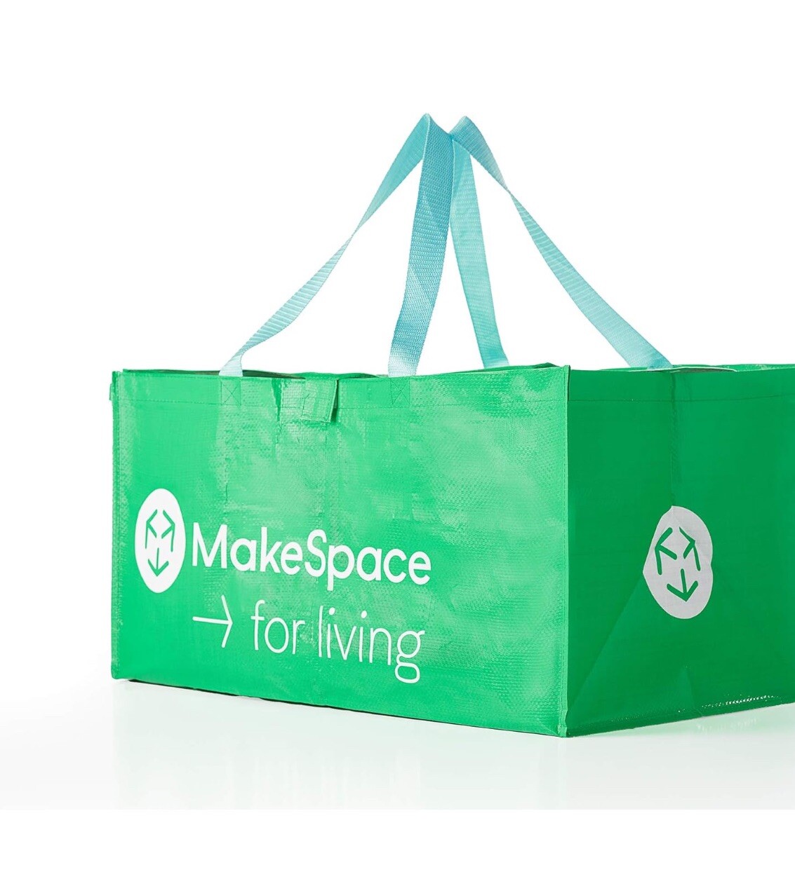 MakeSpace Reusable Tote Bags, 5-Pack (Large Capacity Foldable Bags with Durable