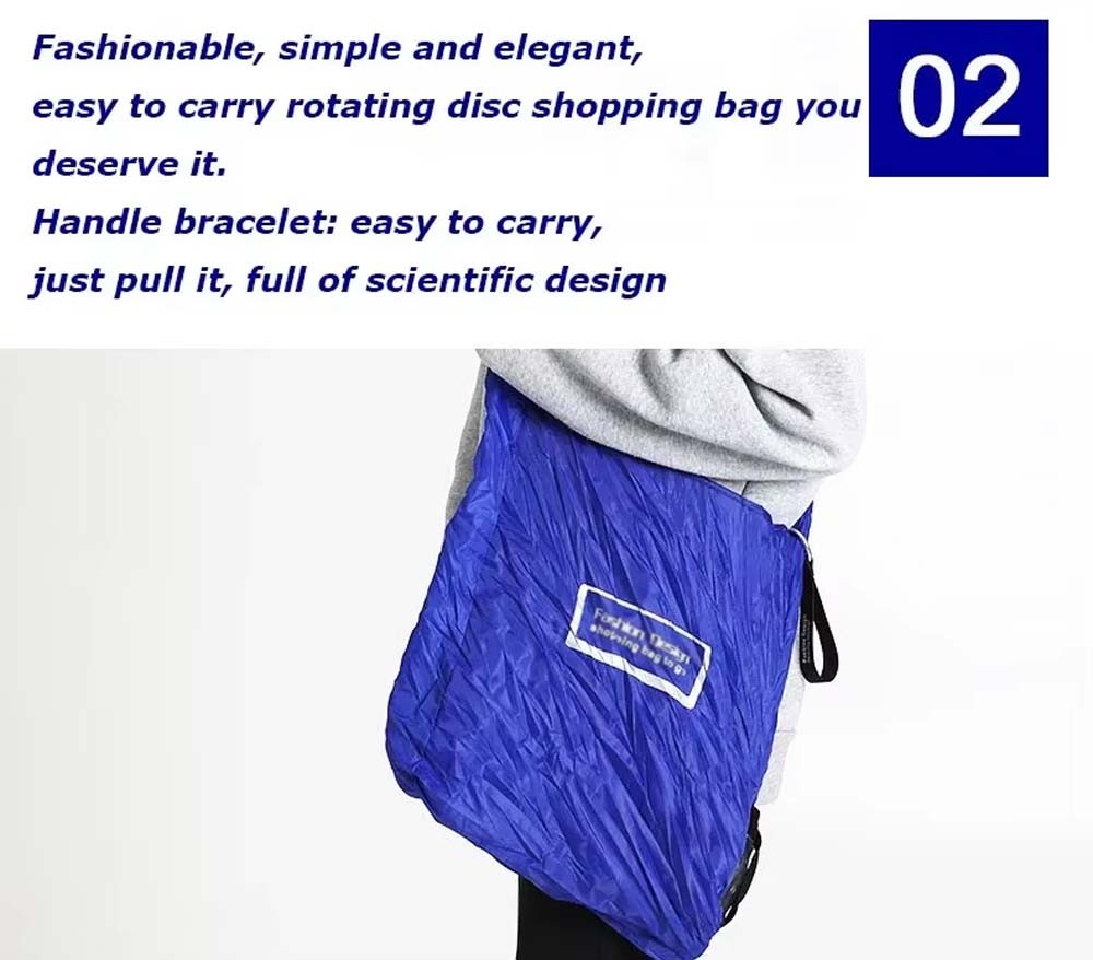 Durable Foldable Versatile Stylish Modern Roomy Disc-Shaped Storage Shopping Bag
