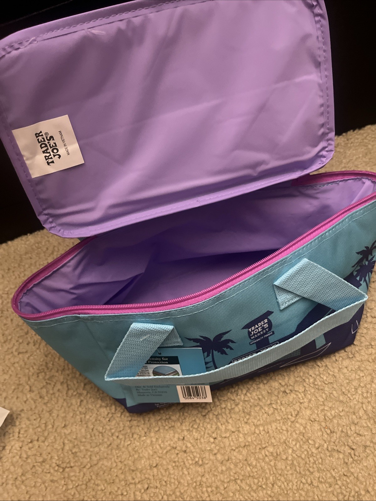 Trader Joe’s Mini Insulated Bag Blue/purple/pink