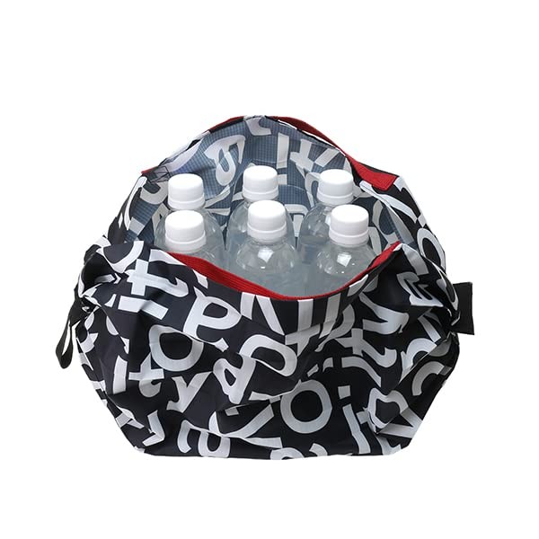 Shupatto Compact Bag S Black White Design Lightweight Reusable