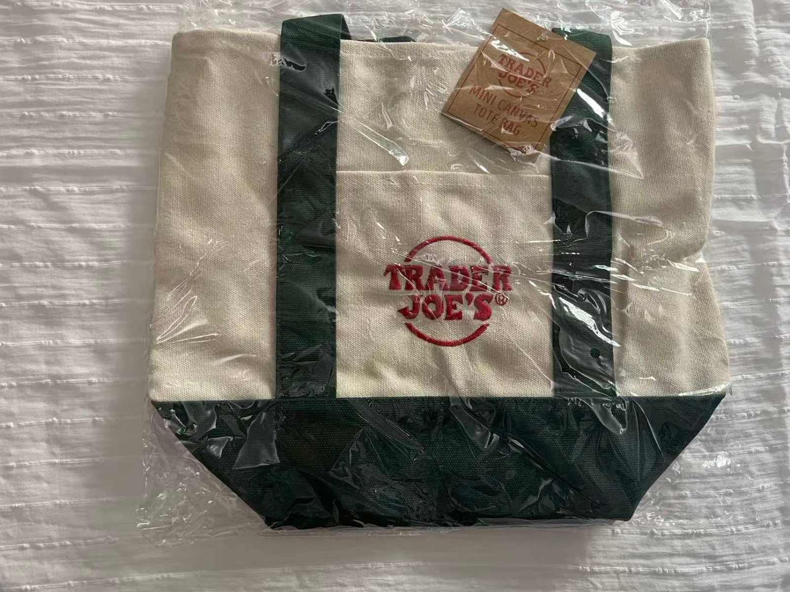 Nine color options Trader Joe’s Mini Pastel Canvas Tote Bag Christmas canvas bag