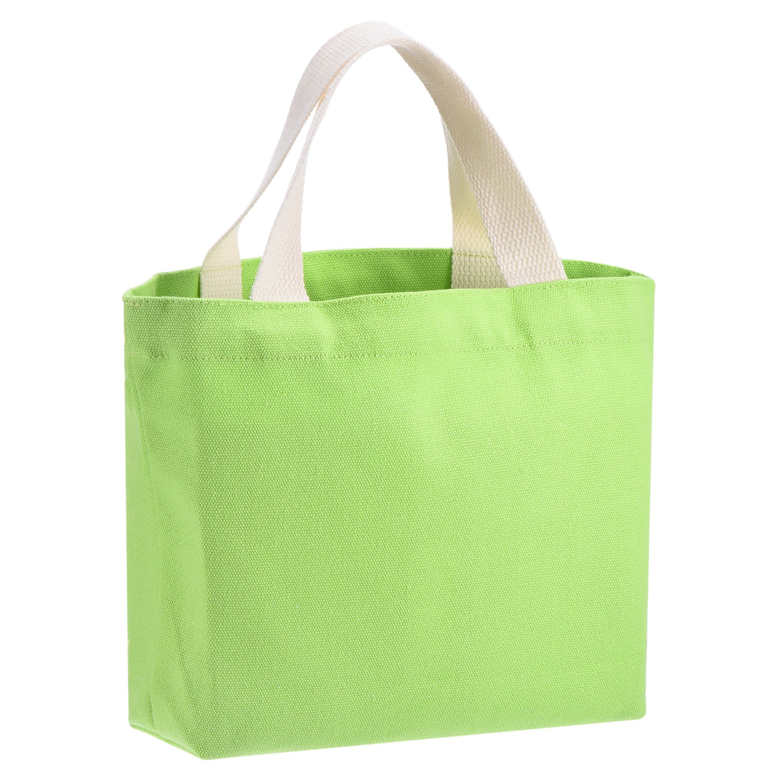 Small Canvas Bag for Women, 11 x 2 x 7″ Canvas Bags, Bright Green for