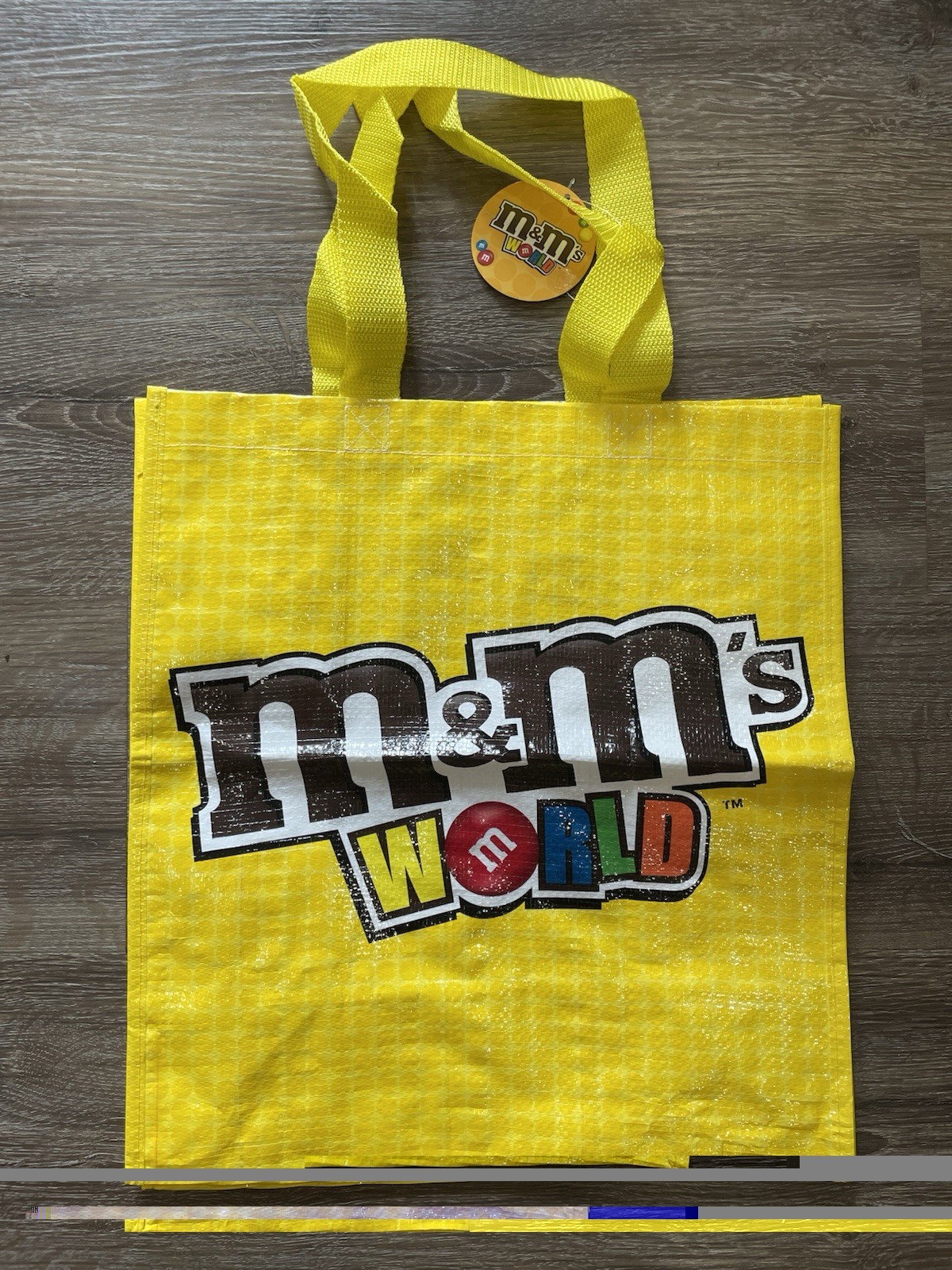 M&M’s World Reusable Shopping Bags Yellow Red Blue Multicolor Foldable Plastic