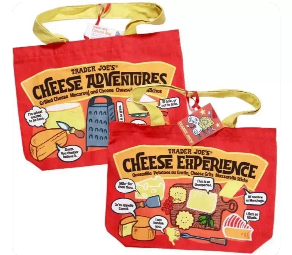3Pc Combo of Trader Joe’s 7 Gal Blk/Red Insulated + Cheese Tote + Micro