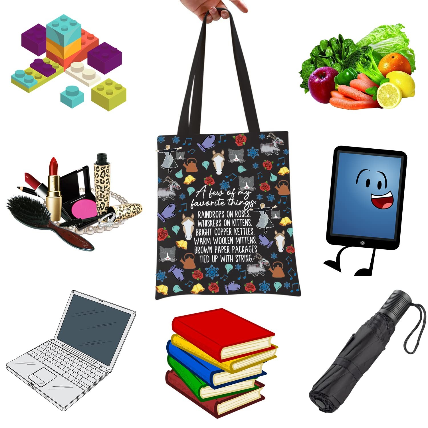 WCGXKO Musical Gift Music Name List Make Up Zipper Bag For Theratry Musical…