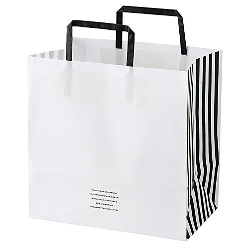HEADS FIE-3P Japanese-Made Gift Paper Bags Fierte 50 count 26 x 26 x 16 cm Black