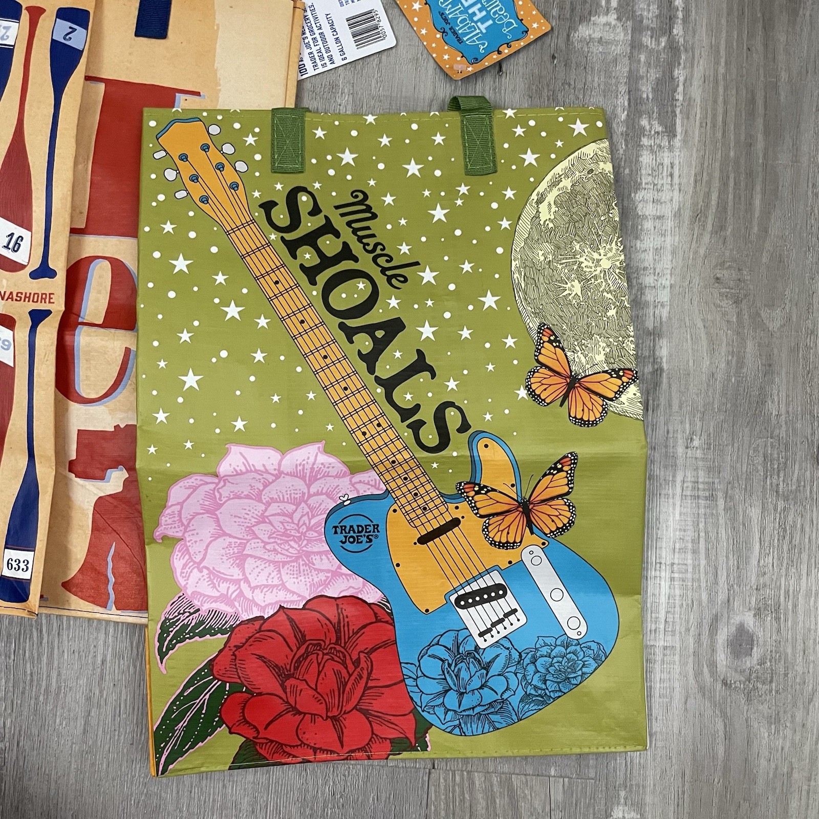 Trader Joes Lot Of 3 Reusable Bags 6 Gallon Alabama Philadelphia New Hampshire