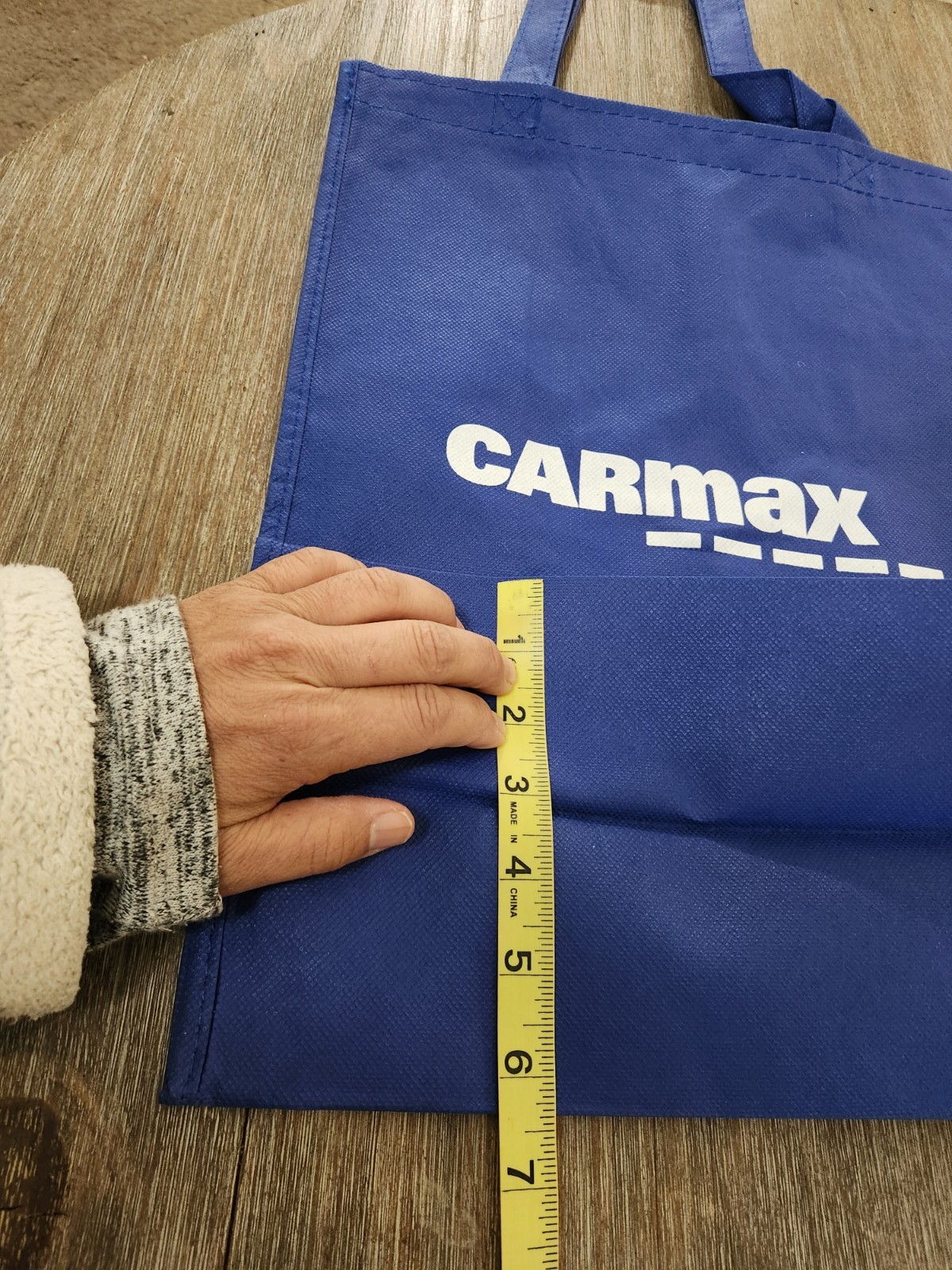 Car Max Blue w/White Reusable Tote Bag