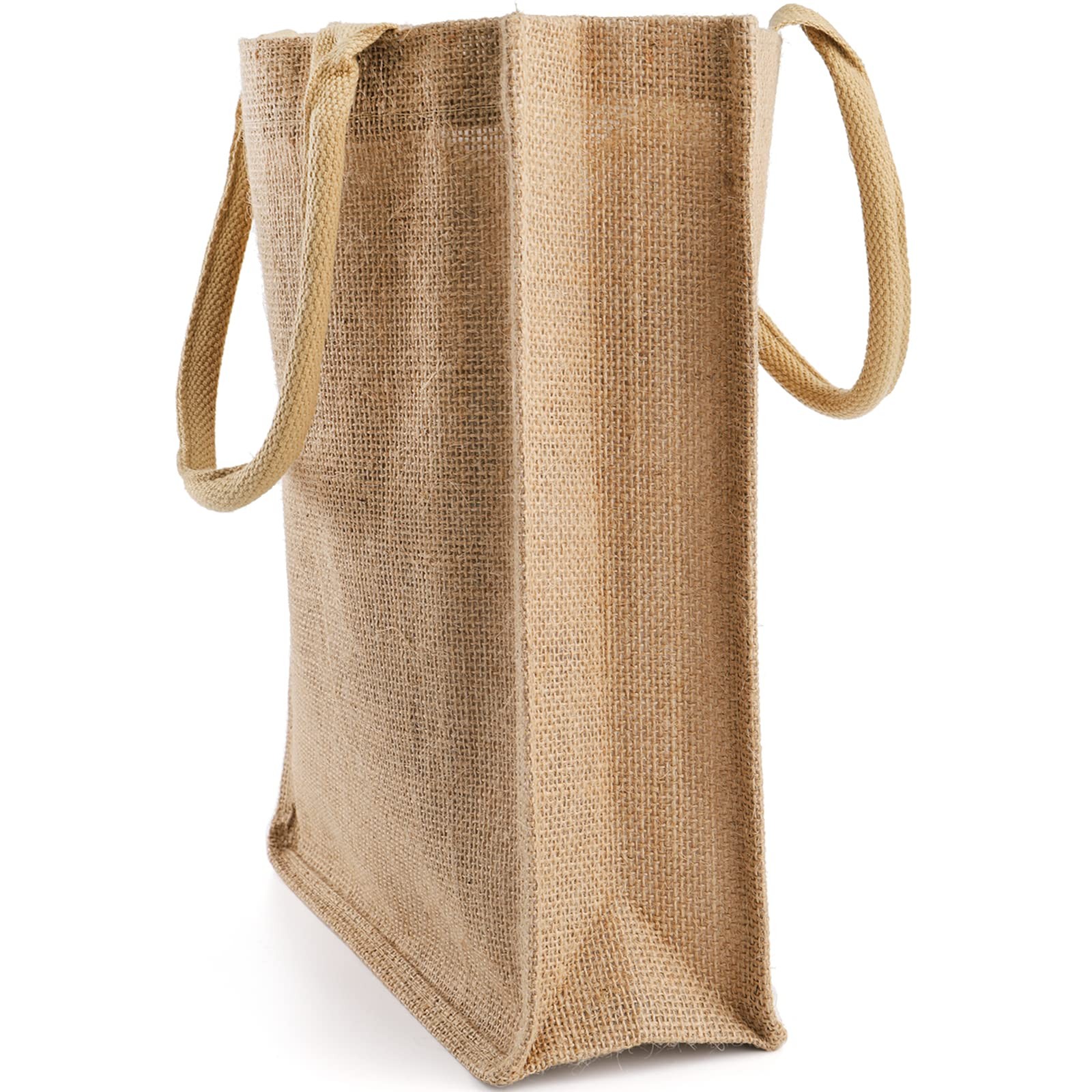 8 Pack Jute Burlap Tote Bags, Burlap Gift Tote with Handles, Jute Beach Bags …