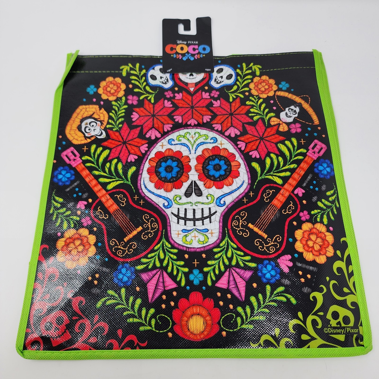 Disney Coco Day of the Dead Tote Bag Hector Skull Guitar Dias Muertas Pixar