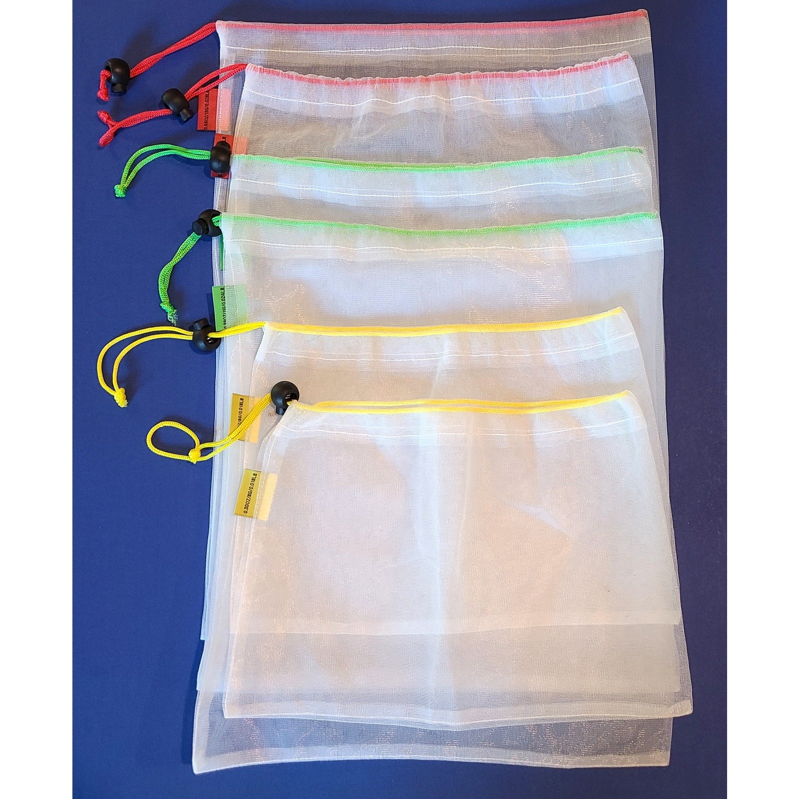 Ecowaare Mesh Reusable Bags Set of 6 Unused 3 Sizes Grocery Produce