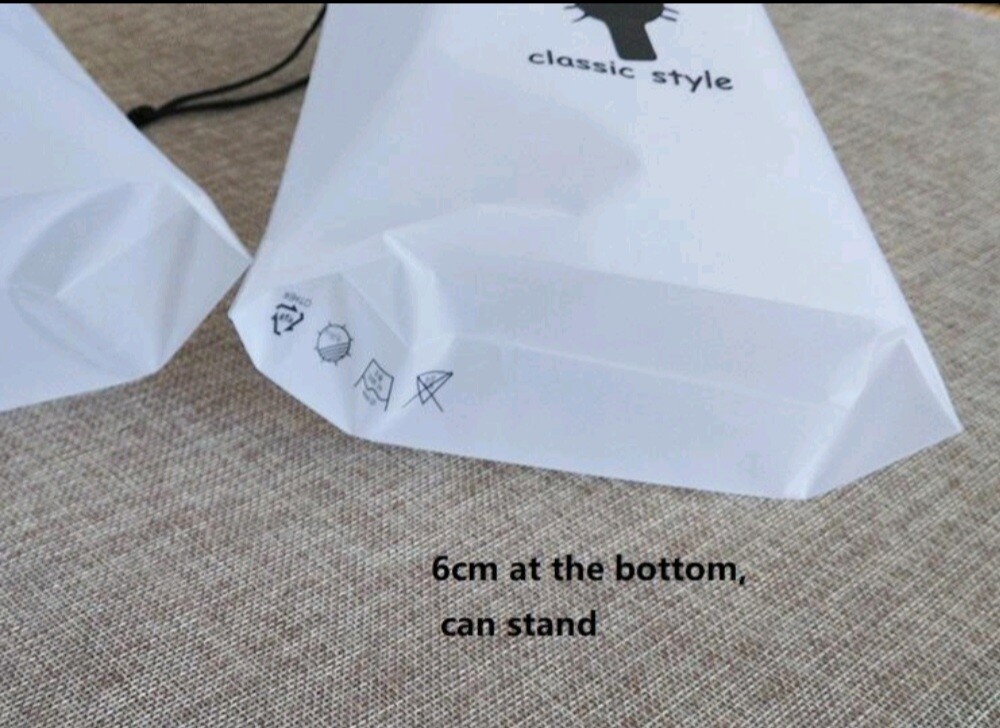 10× PC Cat Print Transparent Drawstring Frosted Plastic Gift Storage Travel Bag