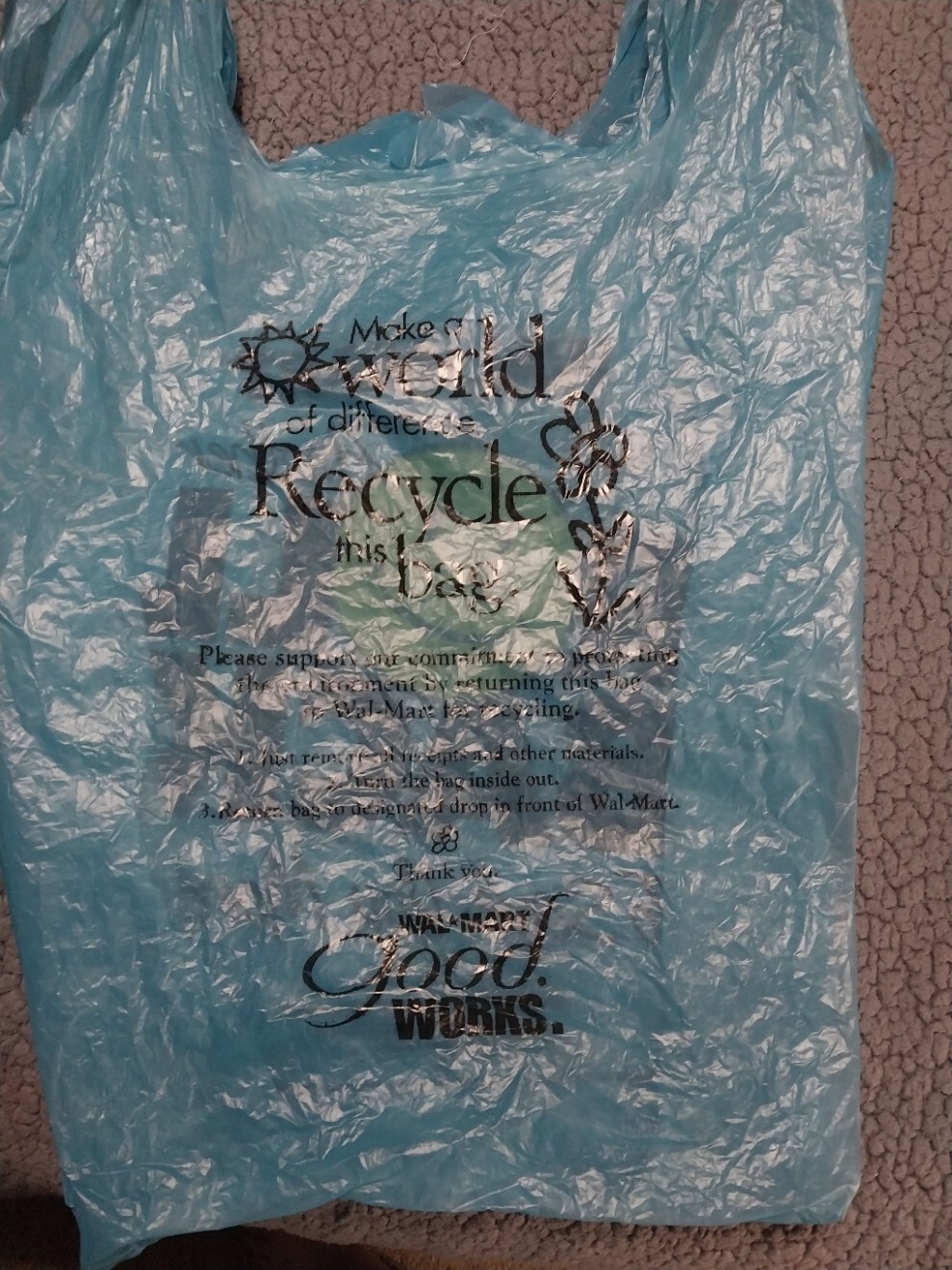 2001 Vintage Walmart Grocery Shopping Bags In Great Condition 3 Total