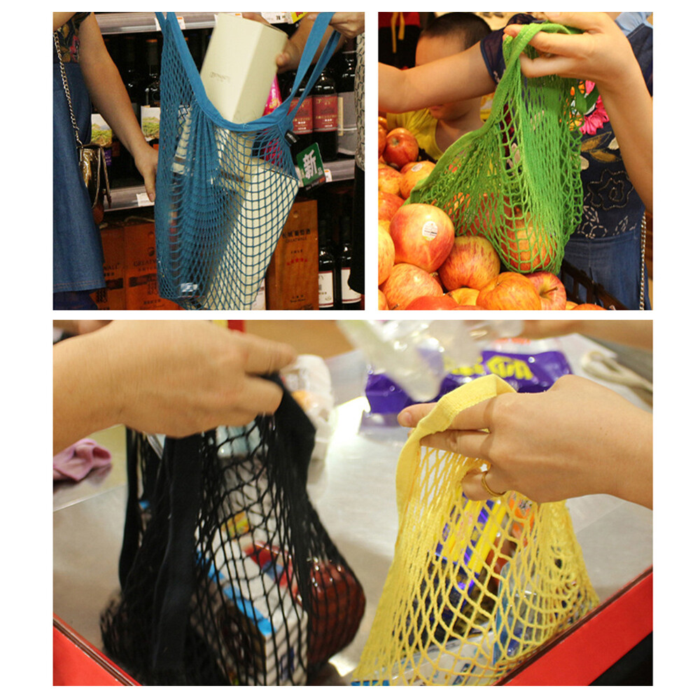 Mesh Net Bag Reusable String Shopping Bag Fruit Veg Grocery Handbag Storage Bag