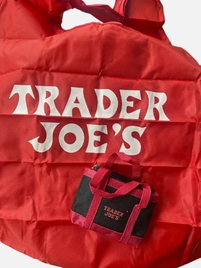 3Pc Combo of Trader Joe’s 7 Gal Blk/Red Insulated + Cheese Tote + Micro