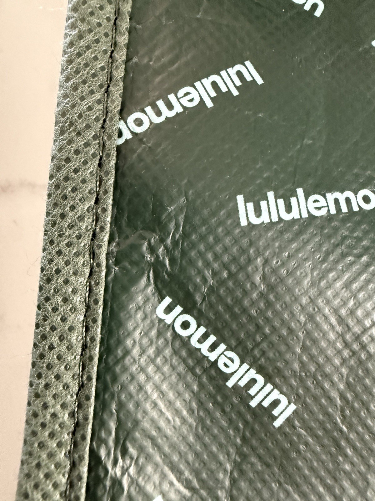 2 Lululemon Large & Small Reusable Shopping Bag 2023 Holiday Edition Green Set