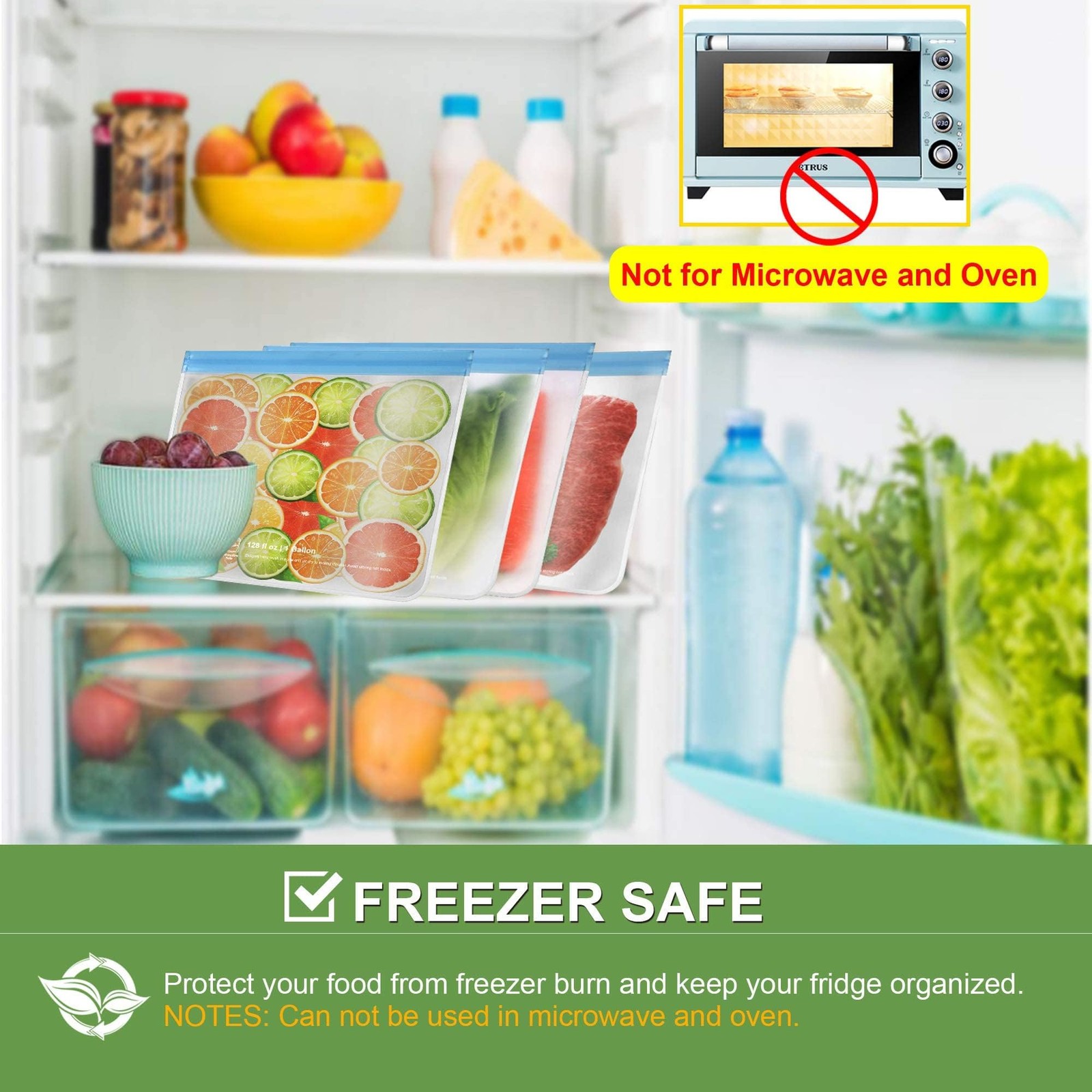 roonoo 6 11″ X (28Cm X 28Cm), 1 Gallon, 6 Pack – 6 Gallon Freezer Bags