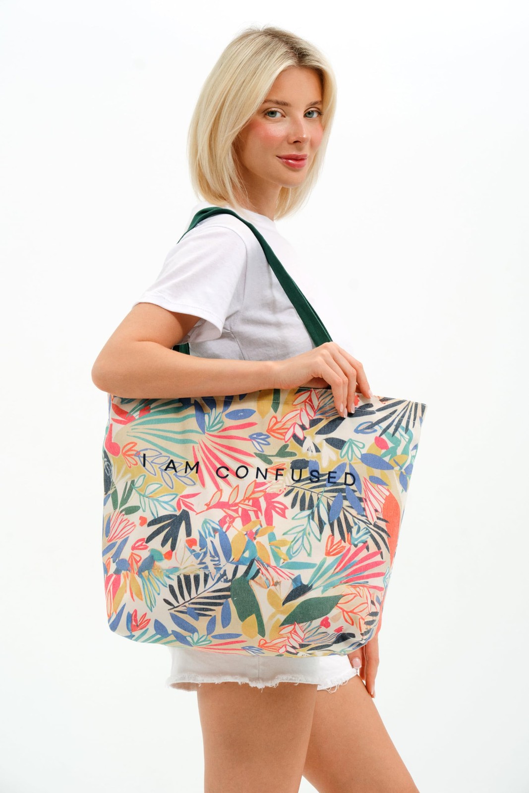 Recycled Poly-Cotton Bag with Zipper Closure, 100% Cotton Lining & Handles, I…