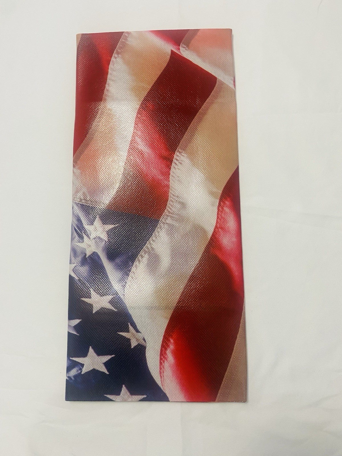 Reusable Foldable Plastic Shopping Bag Multicolor American Flag Pattern