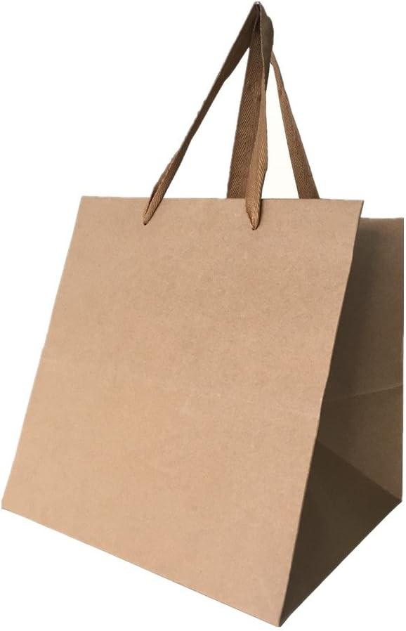 Brown Kraft Paper Shopping Handle Bags for Package 13x13x13inch