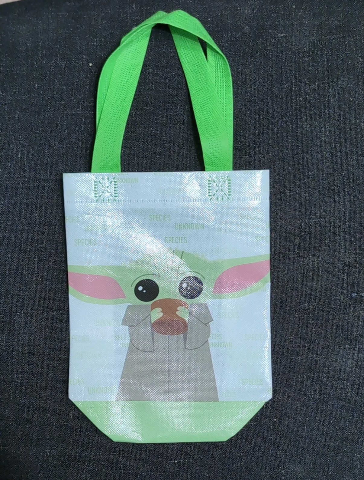 Star Wars Mandalorian Grogu Reusable Shopping Bag All-Over Pattern 11x7in