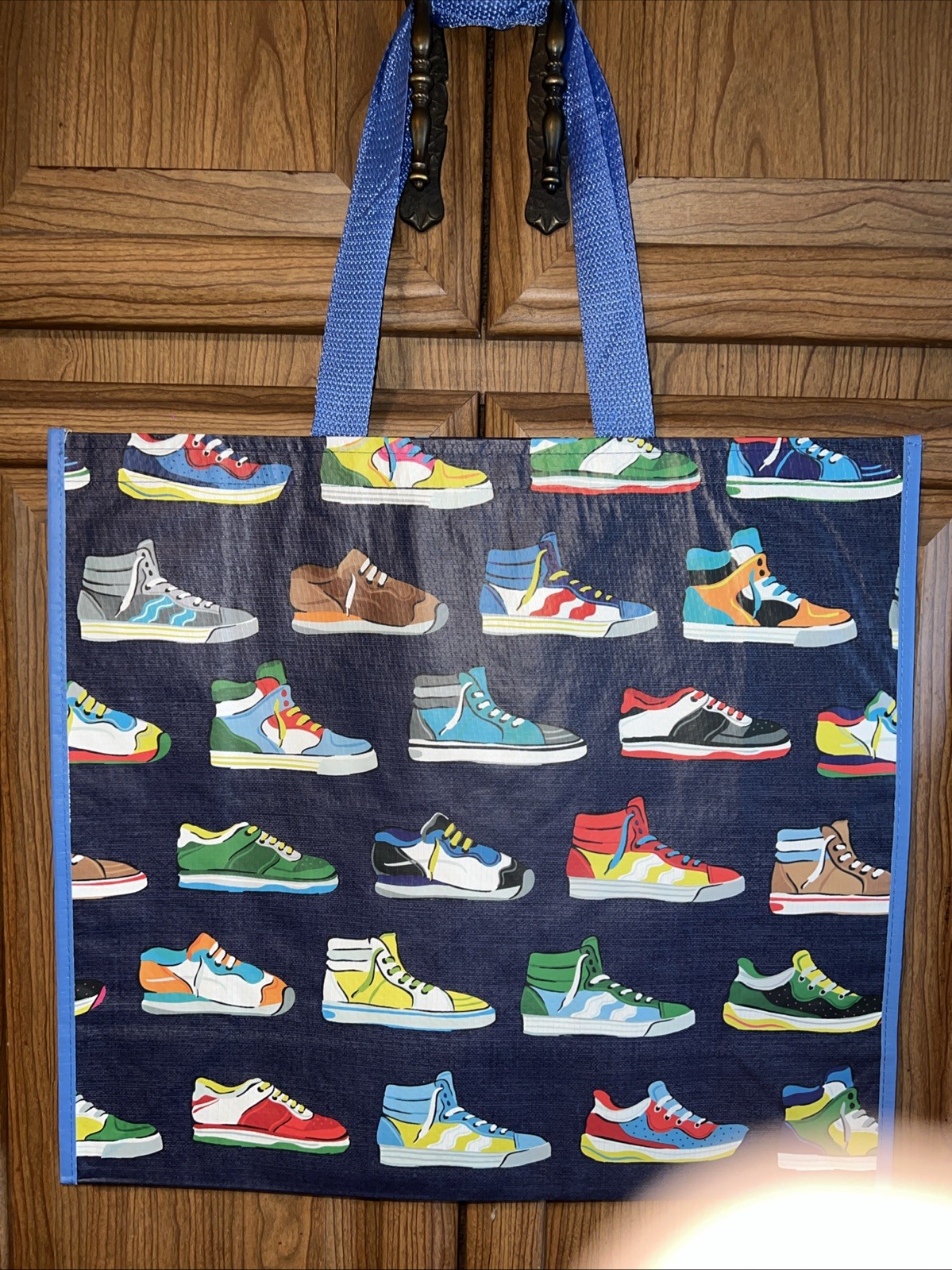 HomeGoods LARGE Shopping Tote Bag SNEAKERS 👟 Reusable Eco Friendly HTF