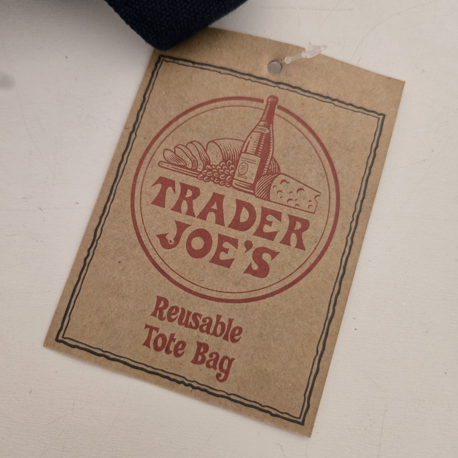 Trader Joes Set Of 2 Mini & Large Canvas Tote Bags Yellow and Navy Brand NEW