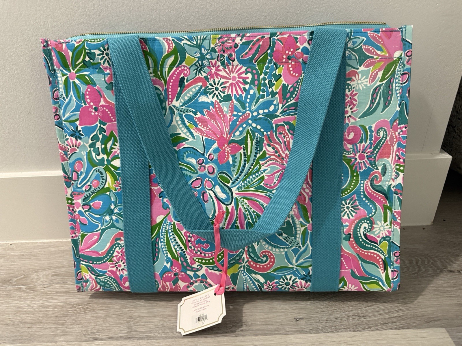 Lilly Pulitzer Insulated Market Shopper Reusable Grocery Thermal Tote Bag NWT
