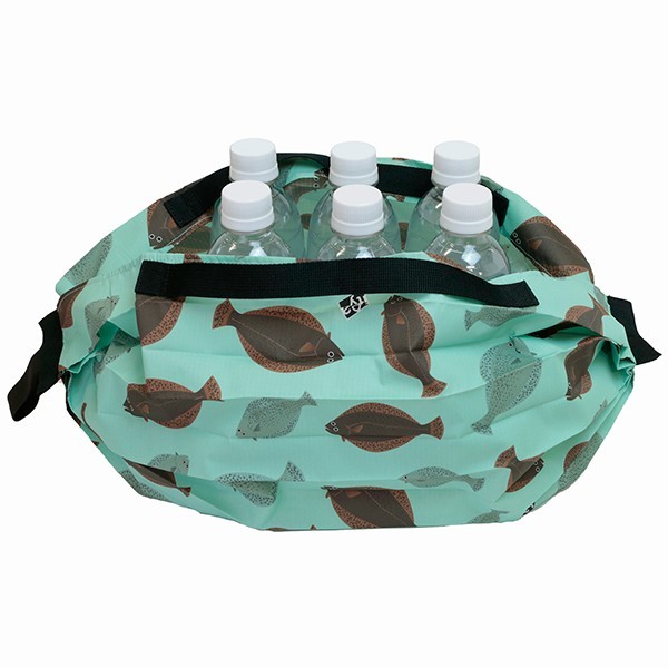 Shupatto Itoya Compact Bag S Flounder Hirame Green Japan