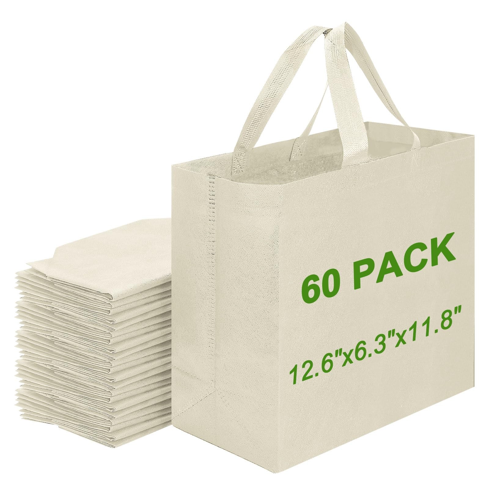 Havenwillow Reusable Grocery Bags 12.6 * 6.3 * 11.8 in – Non Woven Totes Bag …