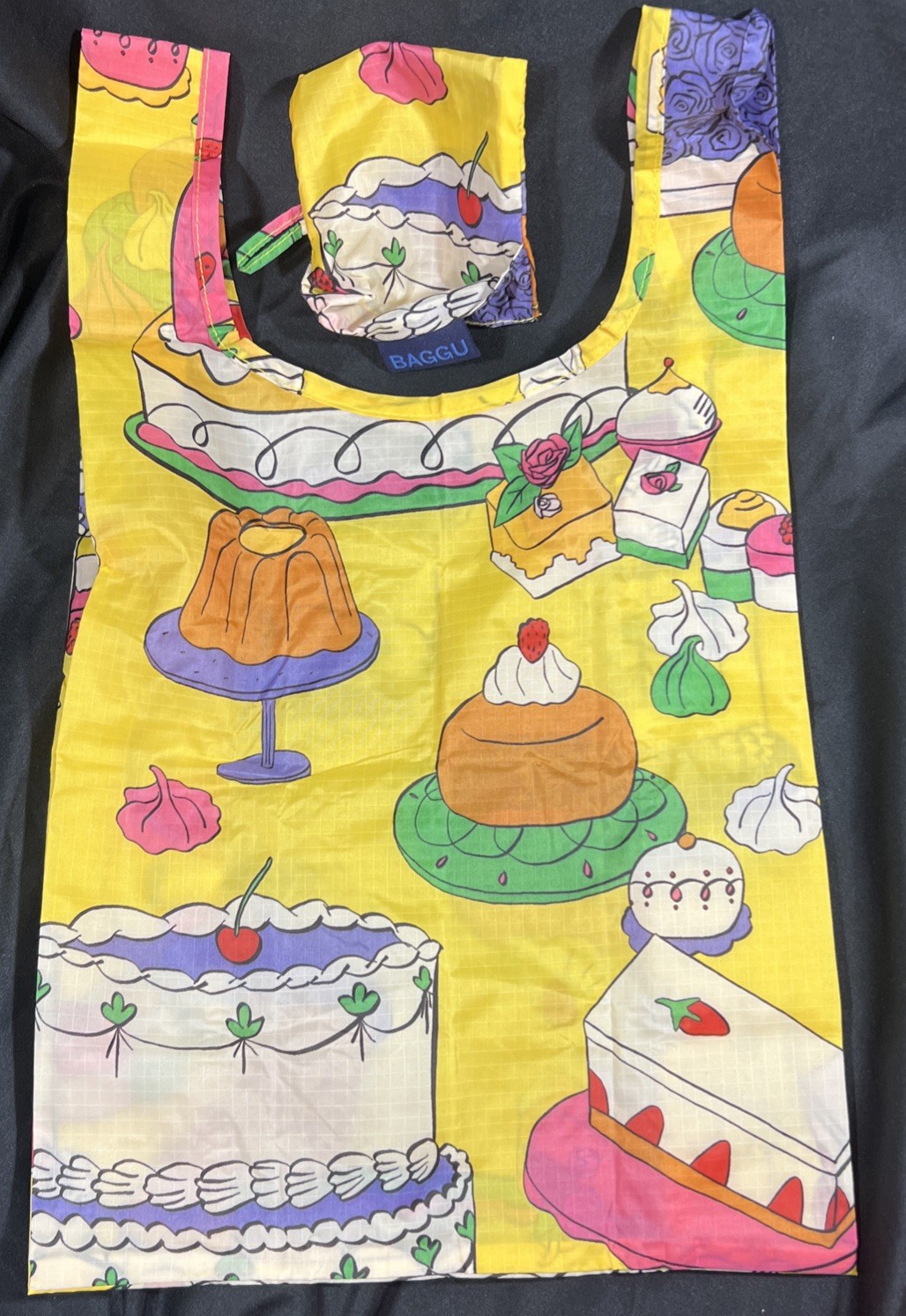 NEW BAGGU Standard Reusable Foldable Shopping Bag – Patisserie Cake Pastries