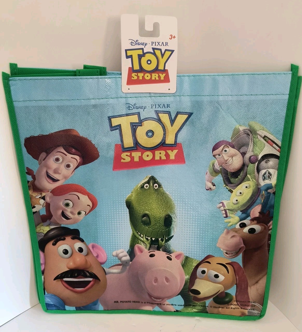Disney Toy Story Green Shopping/Gift Tote Bag with Handles New! Free Shipping!