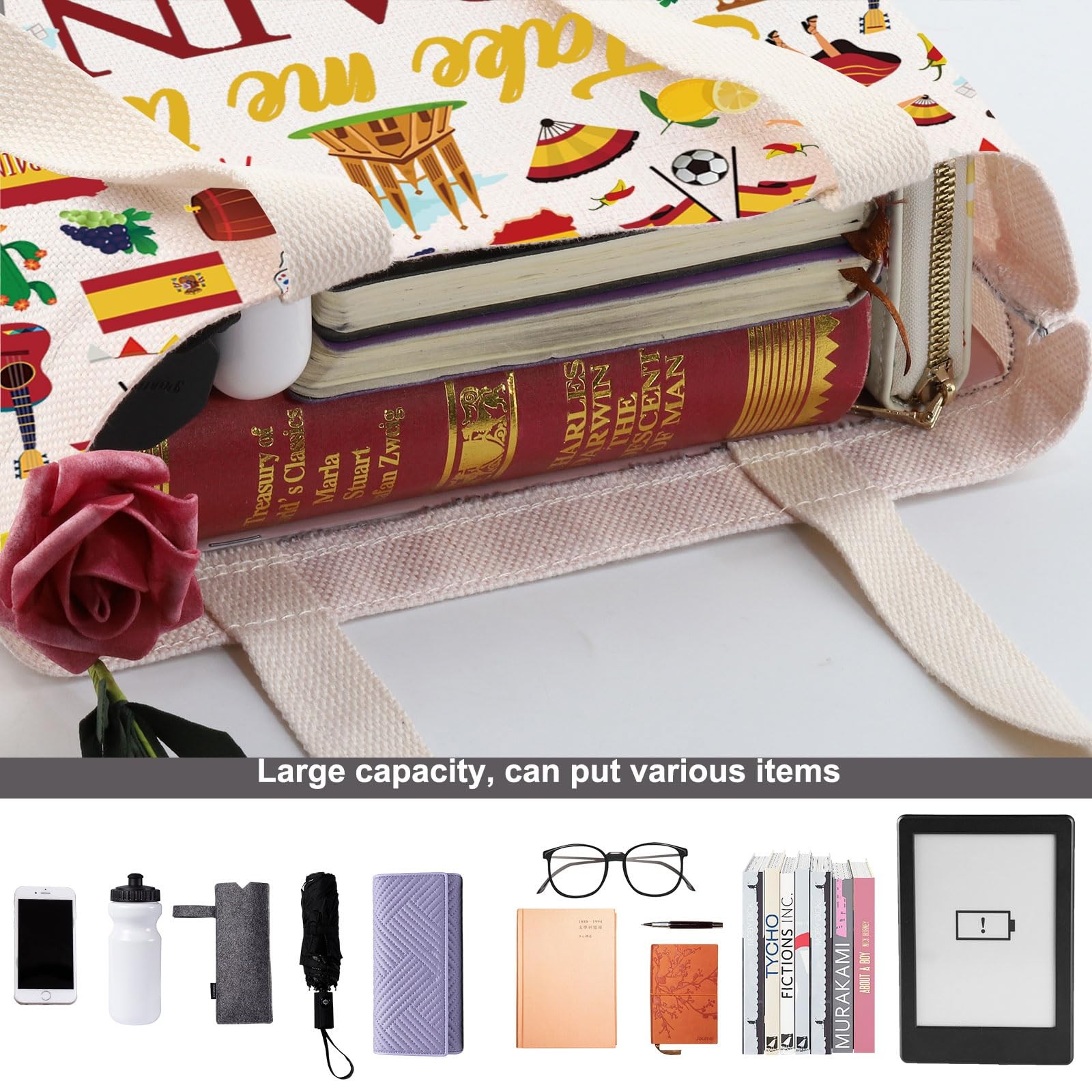 WZMPA Spain Travel Cosmetic Bag Spanish Souvenir Gift Take Me TG