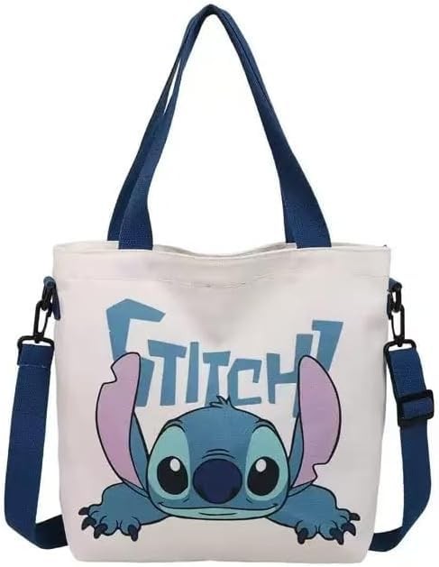 Cute Cartoon Stitch Tote Bag – Kawaii Style Reusable Shoulder Bag – Adorable …