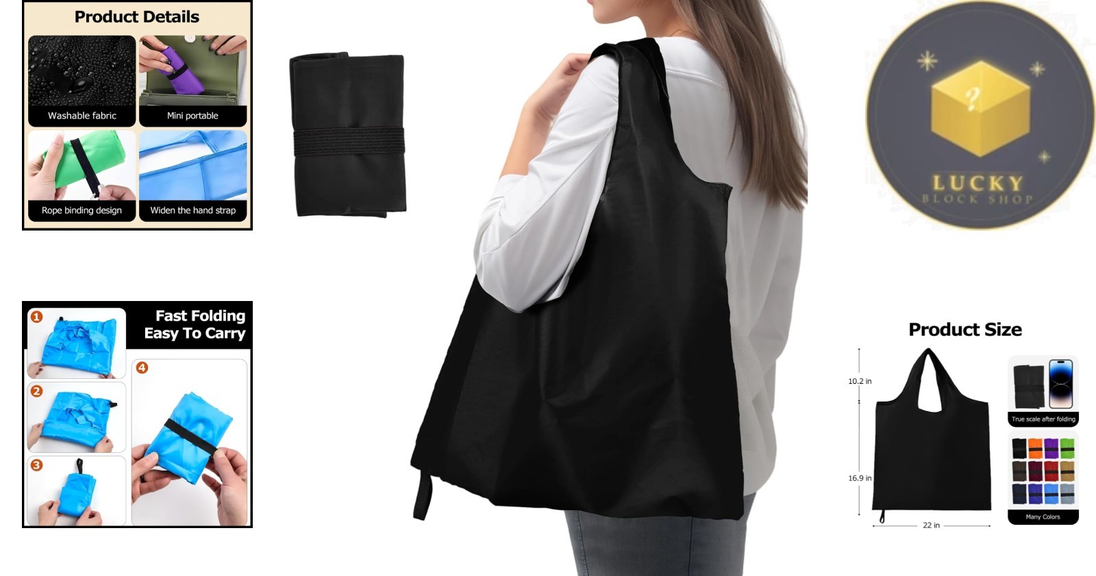 Versatile Machine Washable Reusable Tote Bag – Perfect for Daily Errands