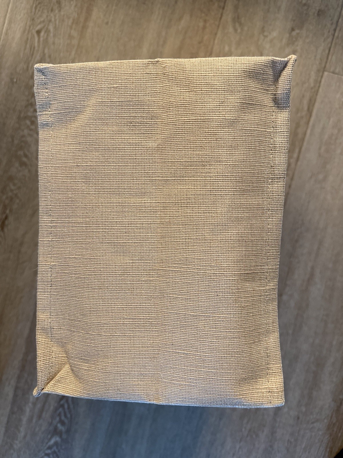 NWOT ARHAUS Jute Beige Tan Black Logo Reusable Shopping Gift Bag 13″x9.5””x7”