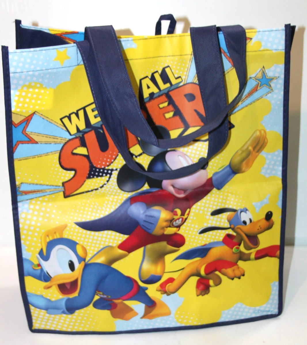 Disney Mickey Mouse Donald Duck Pluto We’re Super Reusable Eco Shopping Tote Bag