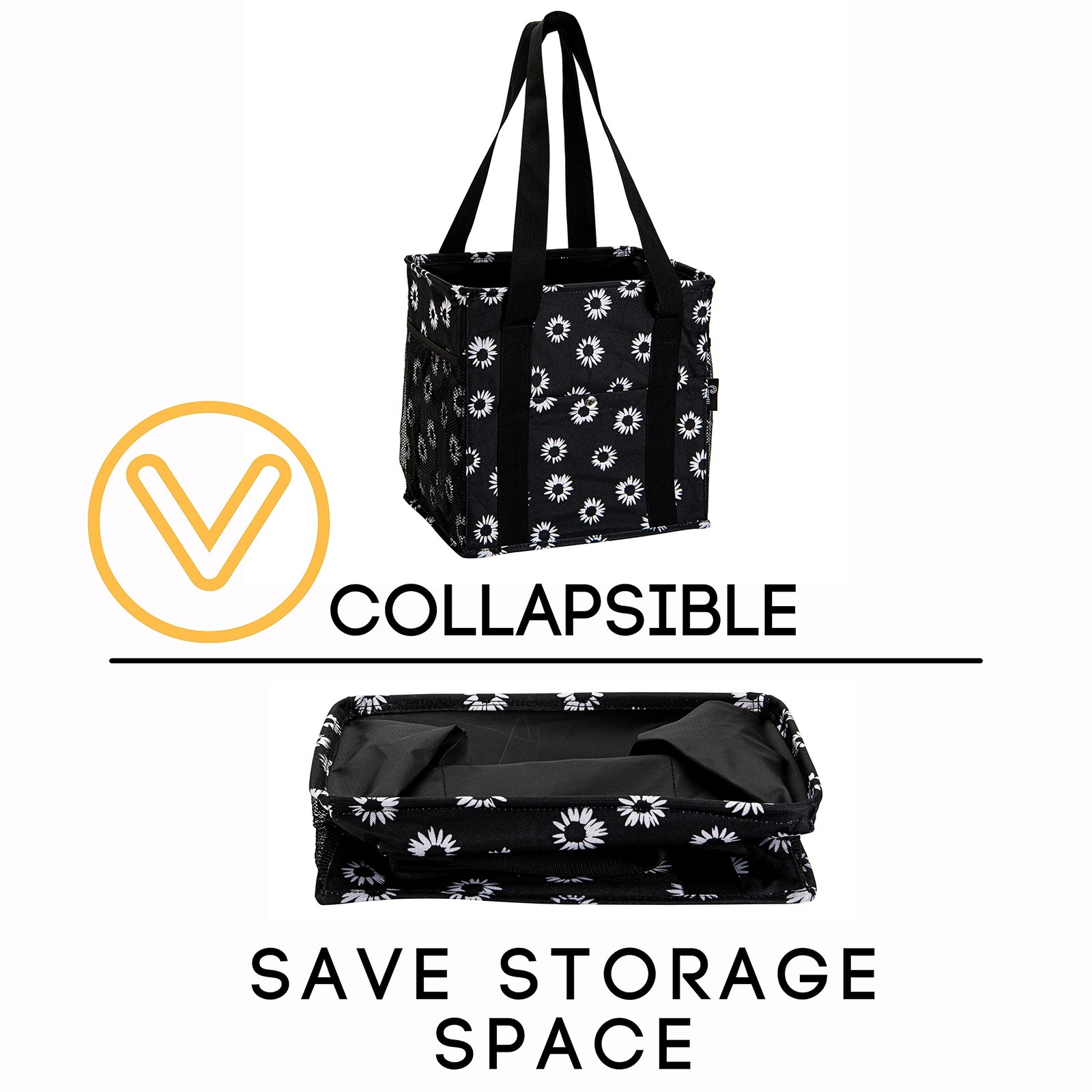 Small Utility Tote Bag for Women with 4 Exterior Pockets – Perfect as Lunch T…