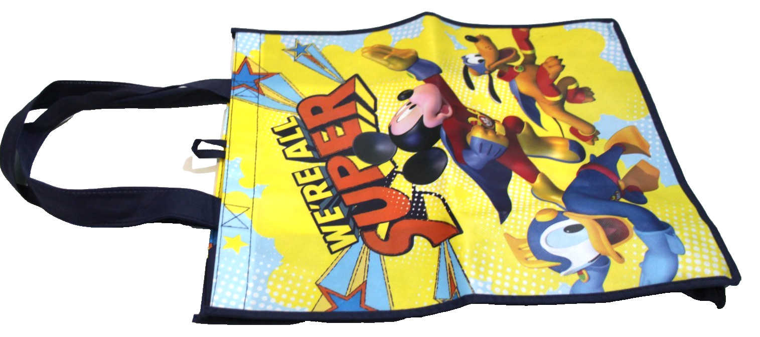 Disney Mickey Mouse Donald Duck Pluto We’re Super Reusable Eco Shopping Tote Bag