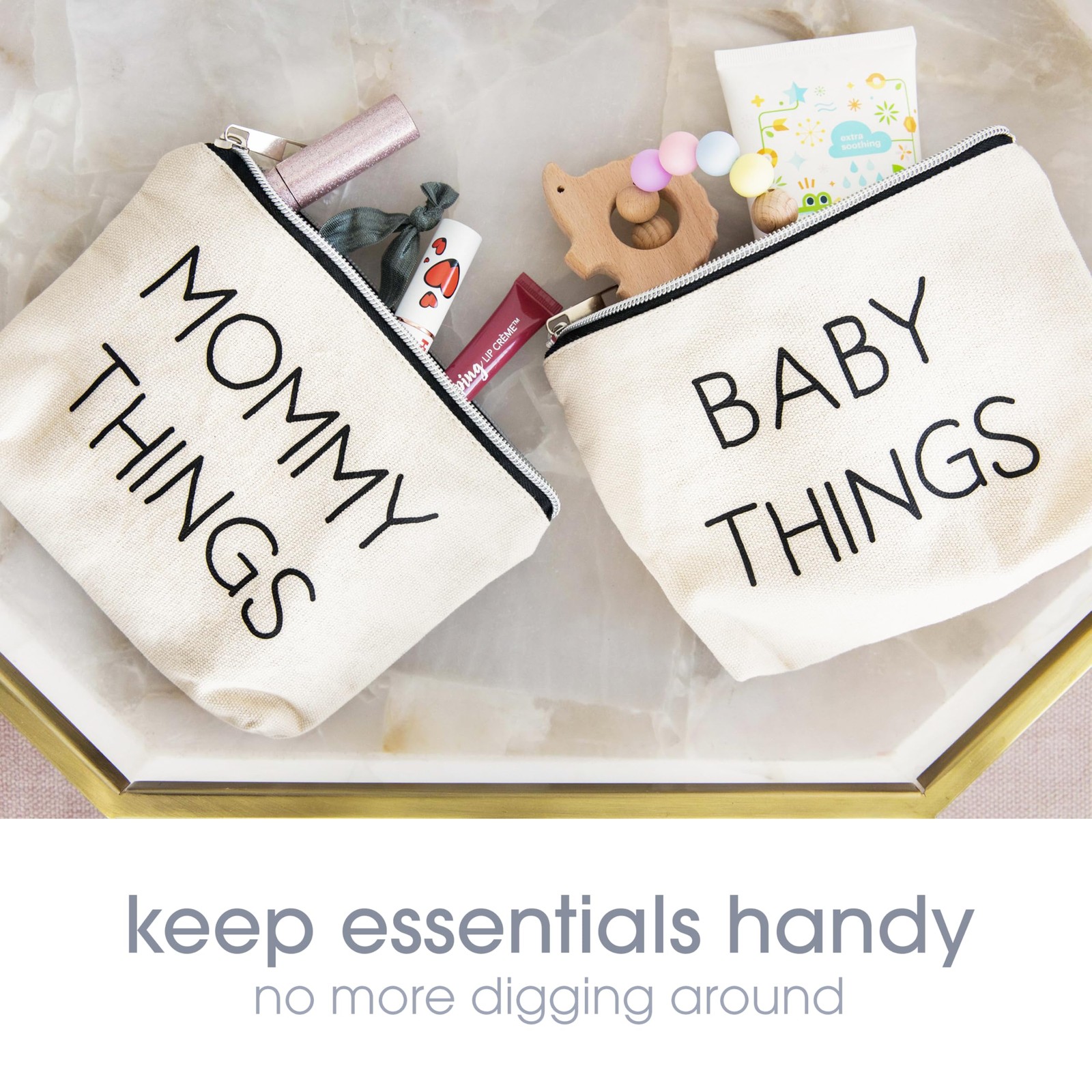 Pearhead Mommy and Baby 2 Count (Pack of 1), Travel Pouches