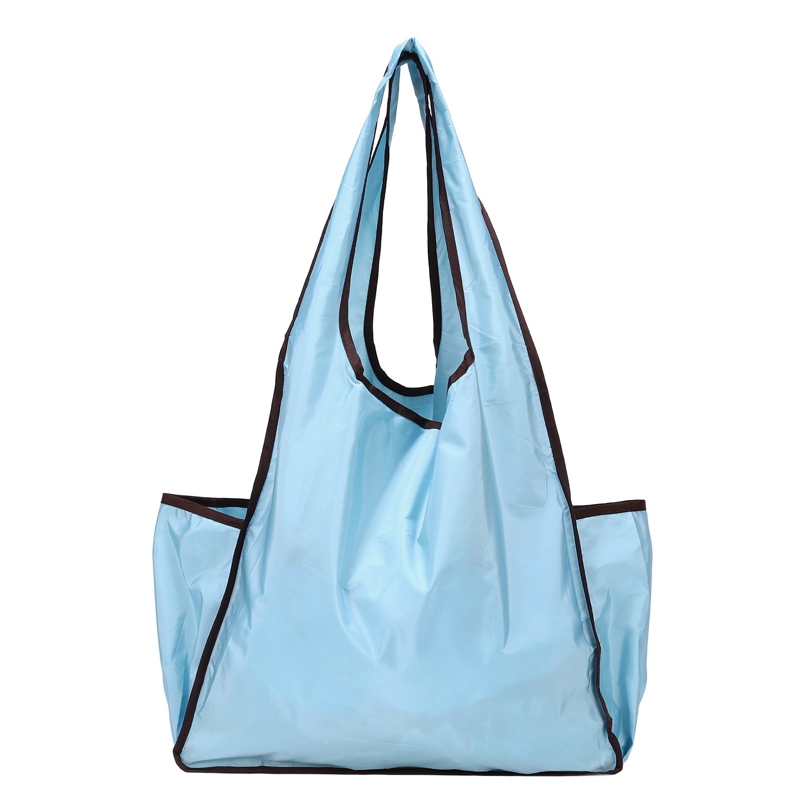 Washable Shopping Totes with Handles, Grocery Bags, Light Blue