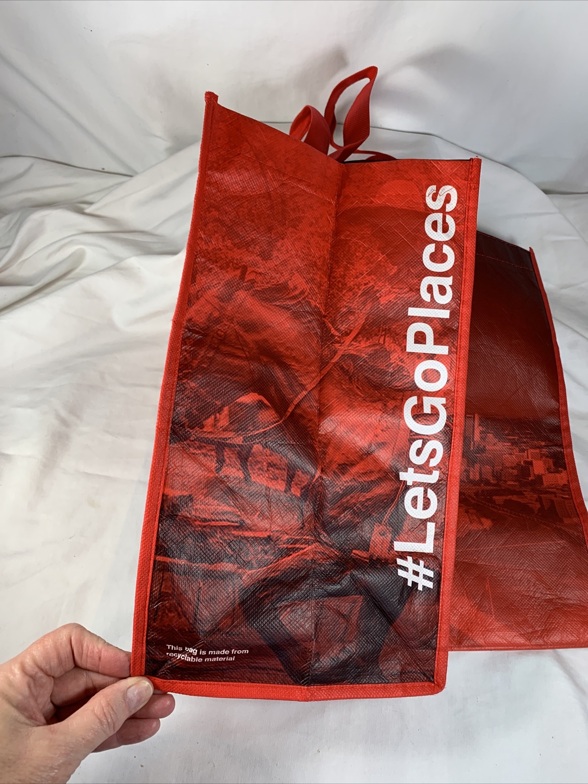 TOYOTA Reusable ECO TOTE Red BAG ~Dallas