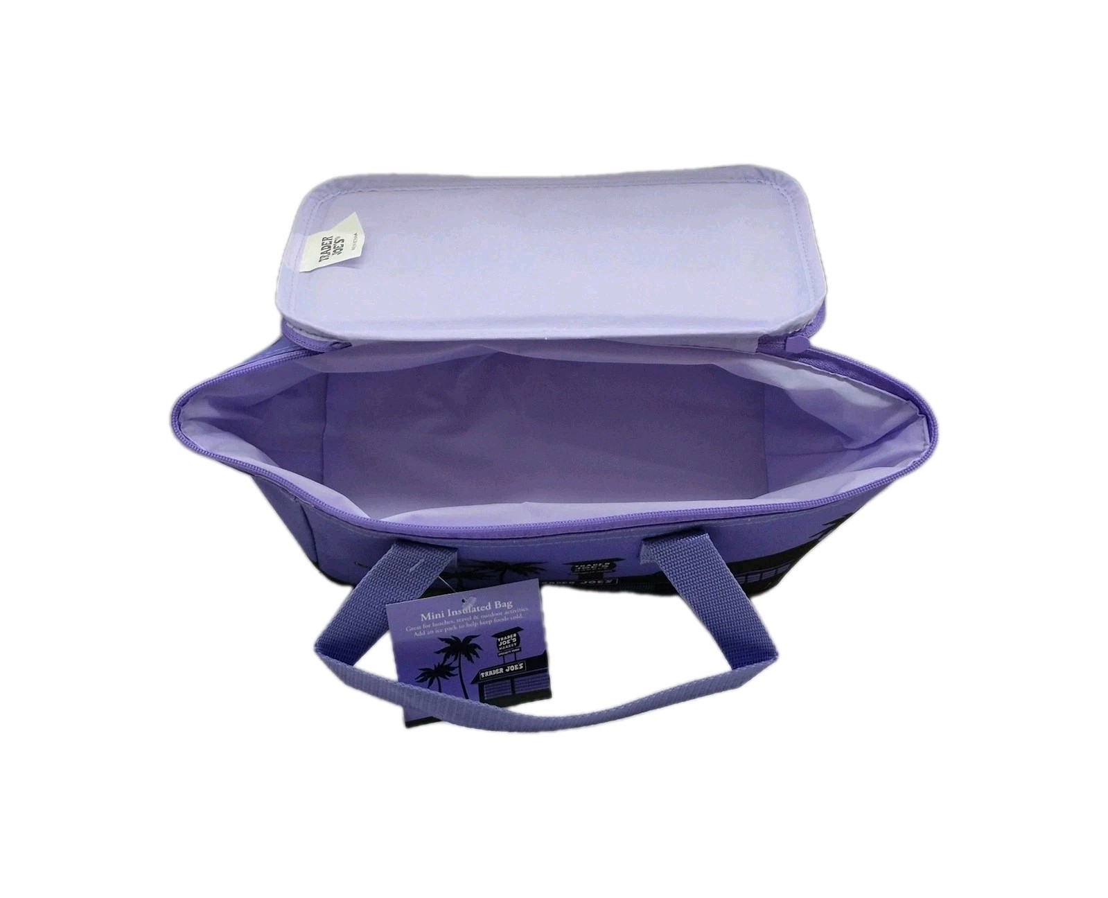 Trader Joe’s Market Mini Insulated Bag, Purple, Holds up to 1.5 Gallons
